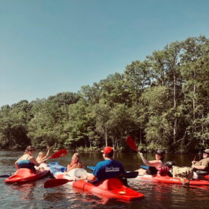 River Rats Kayak Rentals floating